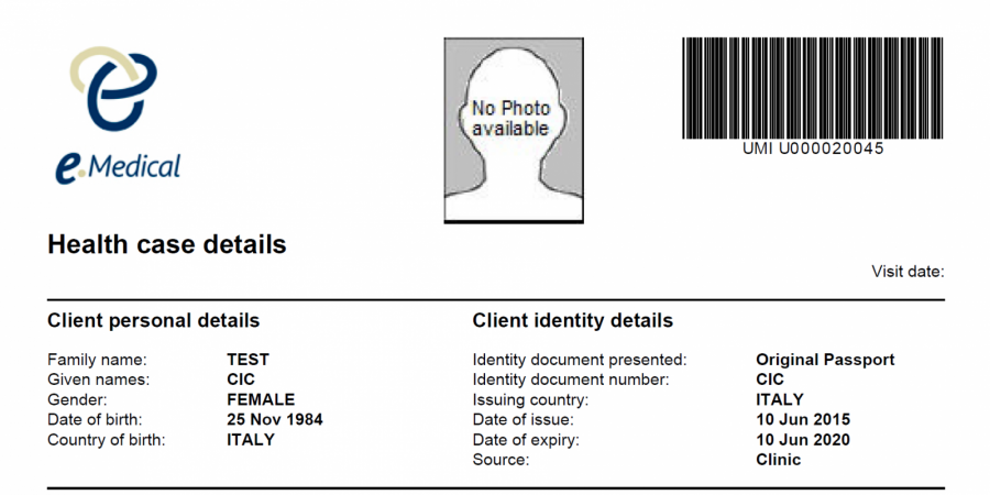 Copy of the "Health Case Details" template