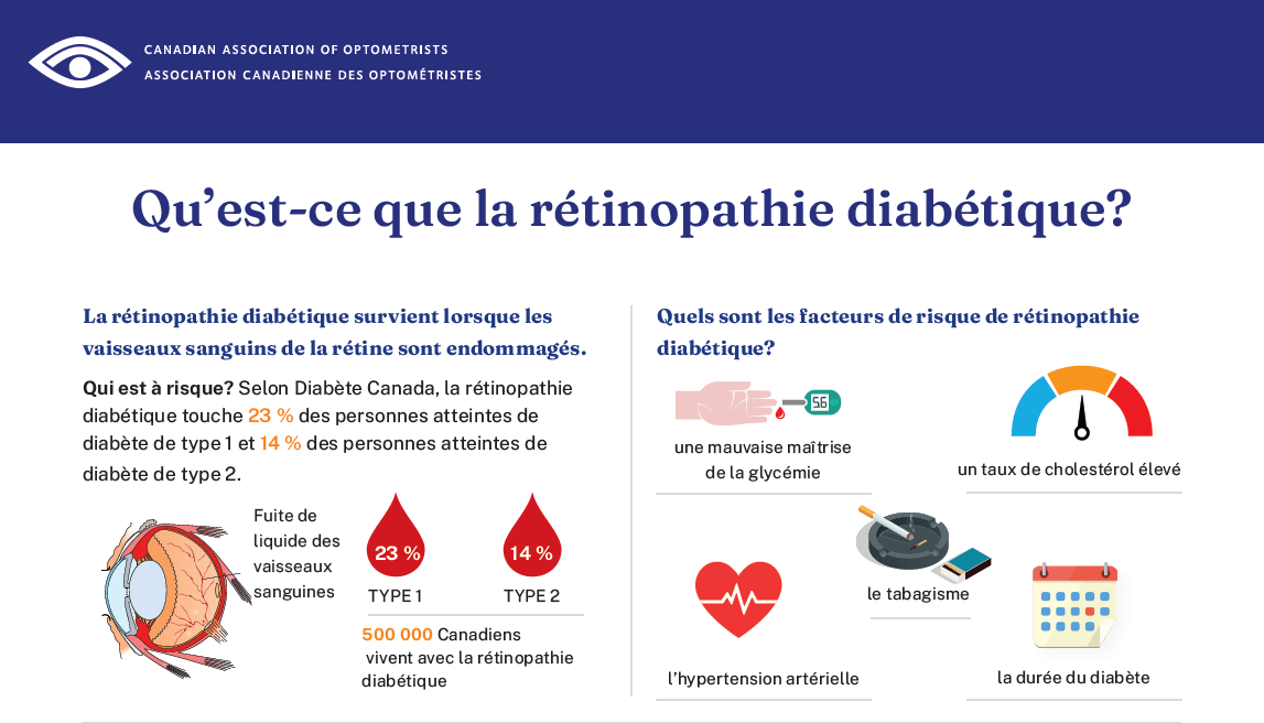 infographie sur la rétinopathie diabétique