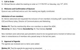 AGM minutes July 13 2019