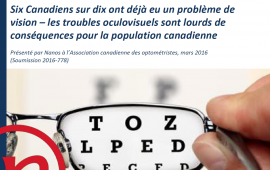Six Canadiens sur dix ont déjà eu un problème de vision – les troubles oculovisuels sont lourds de conséquences pour la population canadienne - Résumé des résultats du sondage Nanos