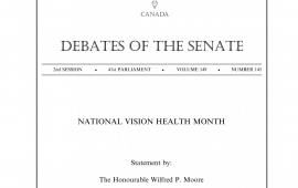 Statement in Senate Recognizing Vision Health Month