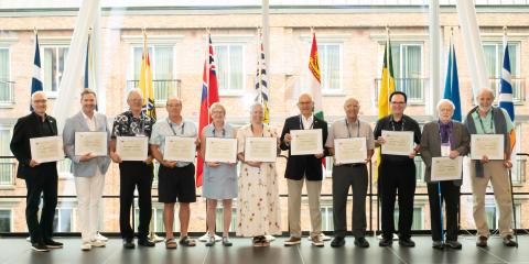 Photo of CAO Past Presidents, holding their awards
