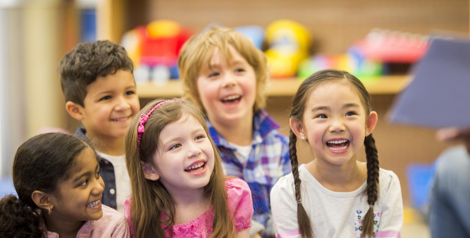 Children laughing