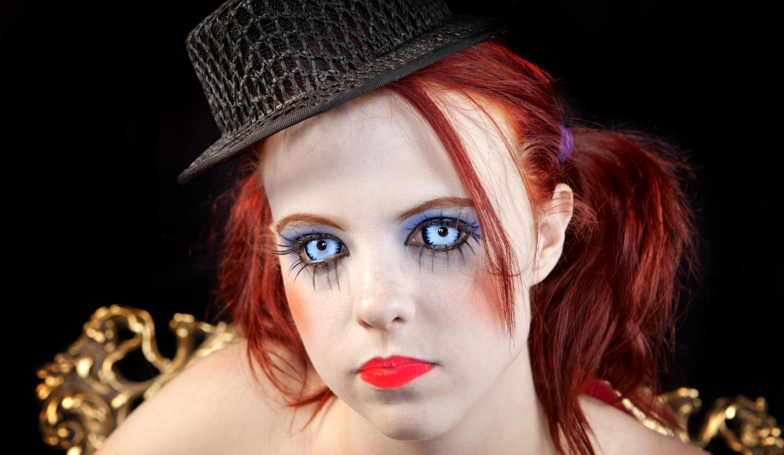 Cosmetic contacts in Halloween.