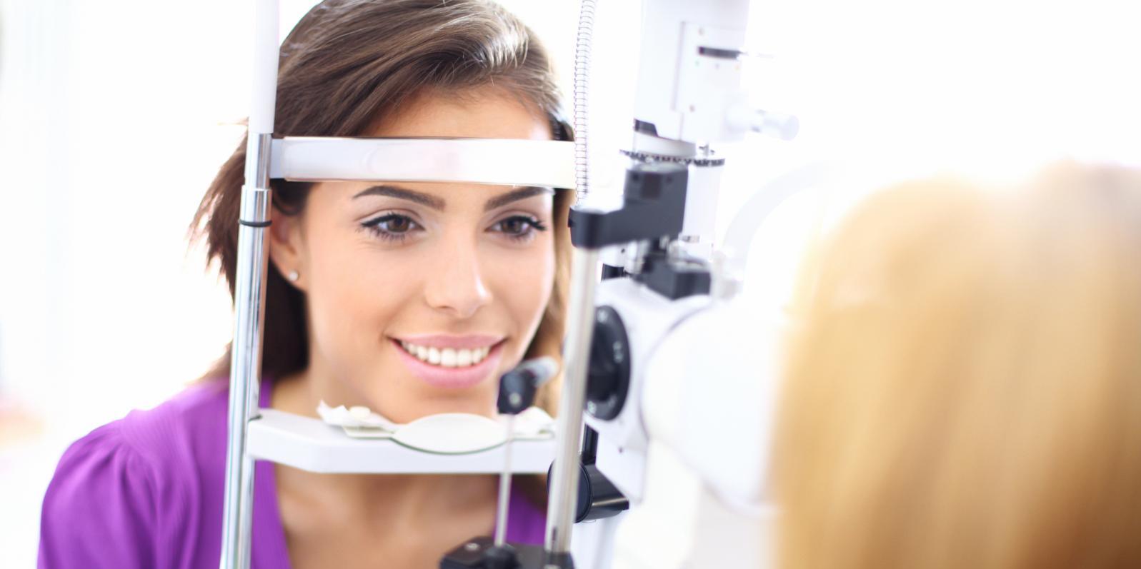 Woman on an opto test